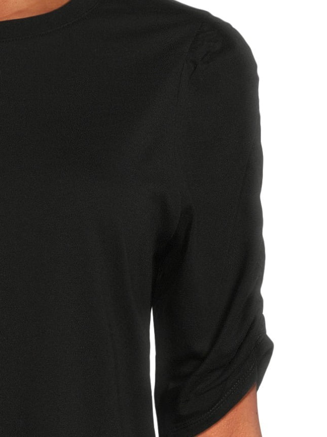 Time and Tru Women's Top with Short Ruched Sleeves, Sizes S-XXXL