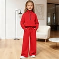 thumbnail image 2 of Jamsmile Toddler Girls Outfits Sets Casual Tracksuit Zip Up Hoodies With High Waist Wide Leg Joggers Child Girls Athletic Outfits, 2 of 4