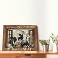 thumbnail image 3 of Cow Picture Wall Decor Funny Cow Canvas Wall Art Cute Cattle Print Paintings Farmhouse Country Cow Pictures Modern Artwork Decor for Toilet Bathroom Framed Ready to Hang 12x16 Inch, 3 of 6