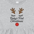 thumbnail image 4 of Inktastic My First Christmas Reindeer Girls Baby Dress, 4 of 5