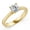 Solid Yellow Gold, variant on 1 Carat E VVS2 Round Cut Lab Grown Diamond Solitaire Engagement Ring in 10K Yellow Gold For Women