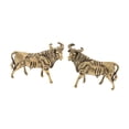 thumbnail image 4 of 2 figuras de de latón en miniatura para decoración de mesa, adorno de escritorio, figura de buey para el hogar, estanterías, amigos, sala de, 4 of 9