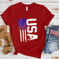 thumbnail image 5 of LGASWYX Spring Tops For Women 2024 Women Casual Independence Day Flag Print T Shirt Short Sleeve Shirt Loose Blouse Tops Tshirts (Red2,S), 5 of 5