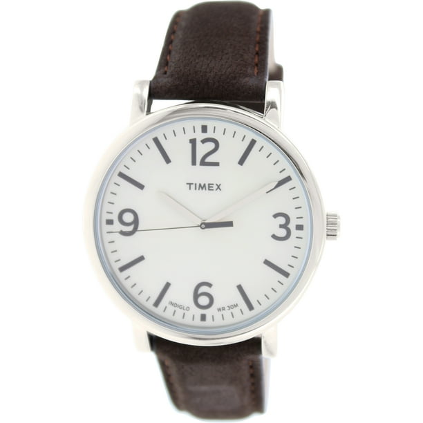 Timex Men s Originals T2P526 Brown Leather Analog Quartz Dress
