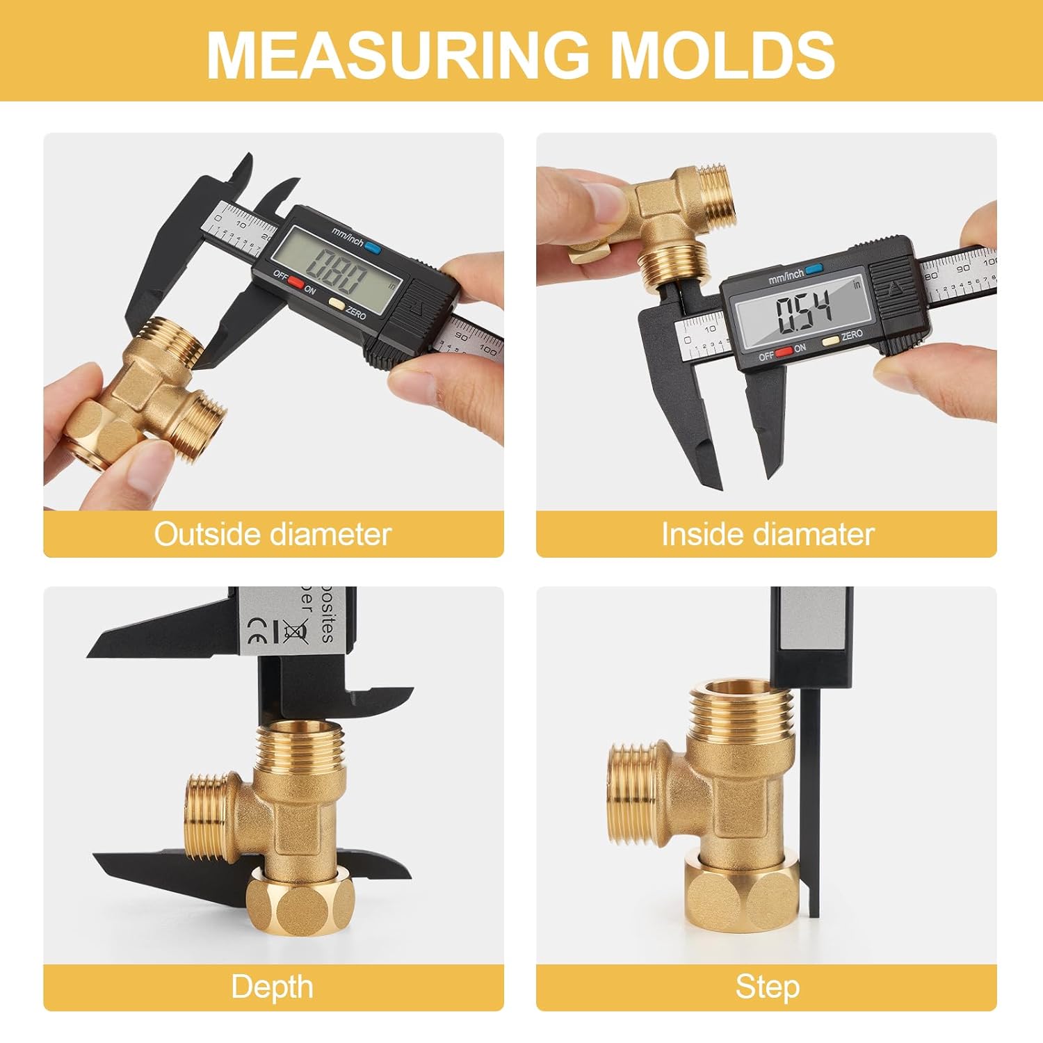 Digital Caliper, 0-6 inches Caliper with Large LCD Screen, Auto - Off Feature, Inch and Millimeter Conversion Measuring Tool, Perfect for Household/DIY/Jewelry Measurment
