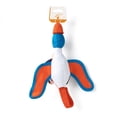thumbnail image 3 of Chuckit! Flying Duck Sling Fabric Dog Toy, Polyester Fetch Slingshot Toy For Dogs, Flies and Crinkles, Small 14", For Breeds Up To 60 lb, Pack of 1, Orange and Blue, 3 of 6