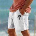 thumbnail image 2 of Cargo Shorts for Men Shorts Resort 3D Printed Shorts Elastic Waist Drawstring Boxer Shorts White L, 2 of 6