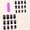 D, variant on Tryvkinvive Short Square Press On Nails Sheer Base False Nails Ghost Star Pattern Halloween Decoration Spooky Reusable At Home Manicure