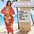 thumbnail image 5 of XYZCANDO Kaftan Dresses Plus Size Swimsuit Coverup Summer Bathing Suit Caftan Loungewear Beach Dress Art Flowers Bikini Cover Up Oversized Beach Robe Hawaiian Dresses Flowy Resort Wear, 5 of 7