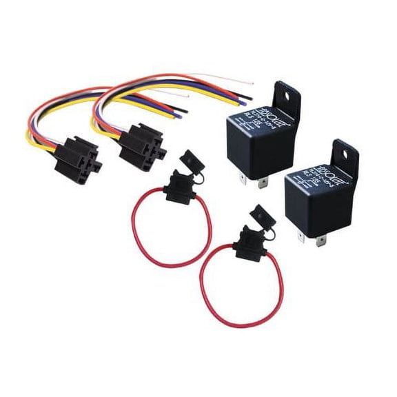 Absolute USA RLS125-2 SRS105-2 FATC-22 In-line ATC Fuse Holder, 2 Bosch / Tyco Style 5 Pin Relay RLS125 12 VCD Automotive Relay SPDT 30/40A and 2 SRS105 12 VDC 5-Pin Relay Socket