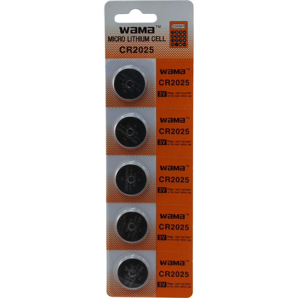 (5) CR2025 Lithium Cell 3V Batteries