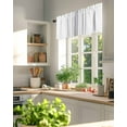 thumbnail image 3 of Modern Gray Striped Valances for Windows Simple White Background Valance Rod Pocket Light Filtering Short Window Treatments Curtains for Kitchen Bathroom Living Room Bedroom, 1 Panel, 42 x 12 Inch, 3 of 7