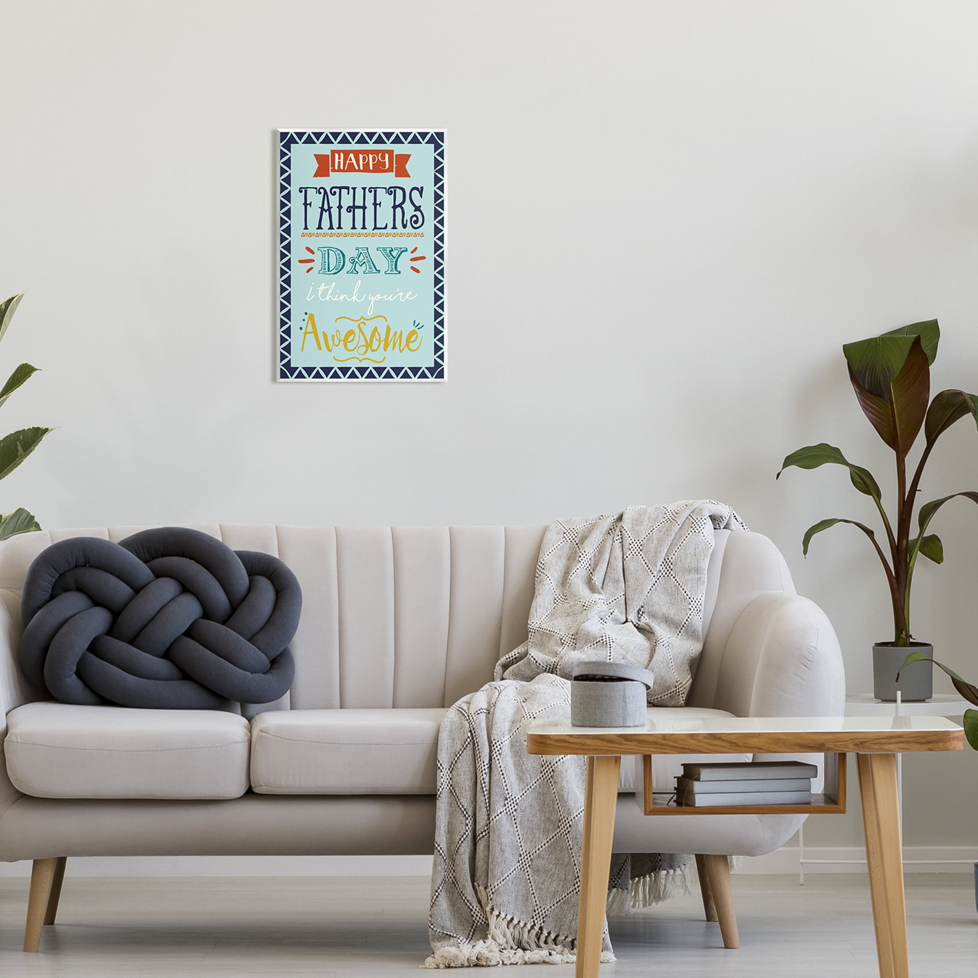 Stupell Industries You're Awesome Father's Day Phrase Holiday Painting Unframed Art Print Wall Art