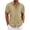 Gold, variant on Men's Short Sleeve Linen Cuban Shirt Lightweight Button Down Guayabera Shirts Work Casual Turn-down Collar Shirts