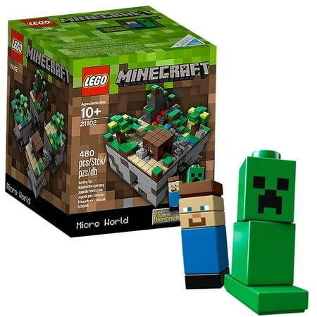 LEGO CUUSOO Minecraft Micro World: The First Night 21102 Steve Creeper Build (Minecraft Best Things To Build)