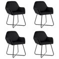 thumbnail image 1 of vidaXL Dining Chairs 4 pcs Black Velvet, 1 of 5