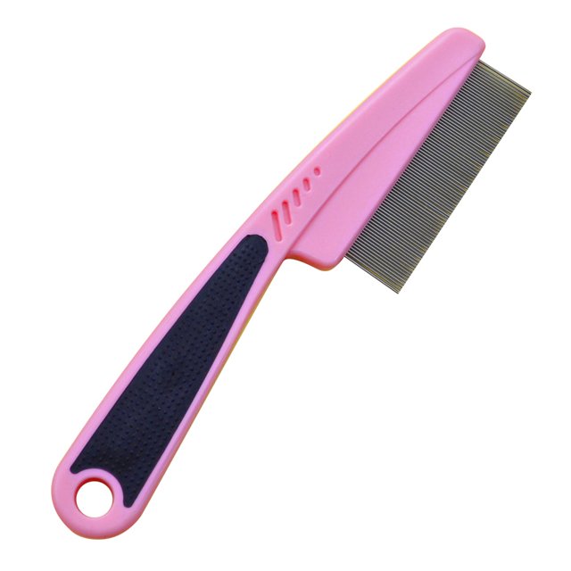 CAROOTU Flea Comb for Long Haired Cats Dogs Anti Knot Grooming Comb Easy Grip Handle Combs