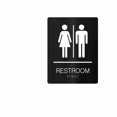 thumbnail image 1 of Letrero de baño de acero inoxidable con braille de 15 x 20 cm (2 unidades), 1 of 1