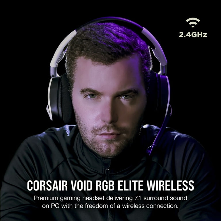Corsair Void RGB Elite Wireless Gaming Headsets White Walmart