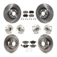 thumbnail image 1 of Transit Auto Front Rear Hub Bearings Assembly Disc Brake Rotors and Ceramic Pads Kit (10Pc) for Car Volkswagen GTI Audi A3 - Left Right Side (Driver Passenger) KBB-127964, 1 of 11