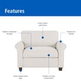 thumbnail image 4 of Mainstays Rolled Arm Storage Accent Chair, Cream, 4 of 9