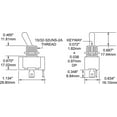 thumbnail image 3 of Blue Sea Interrupteur Multi-Usage 4153-BSS Toggle Switch; Action Mom On-Off-On; Simple Poteau Double Lancer; Non-Éclairé; Laiton Nickelé, 3 of 4