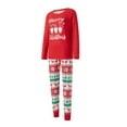 thumbnail image 3 of Family Matching Pajamas Christmas Print Long Sleeve Tops and Stretch Casual Pants Sleepwear, 3 of 9