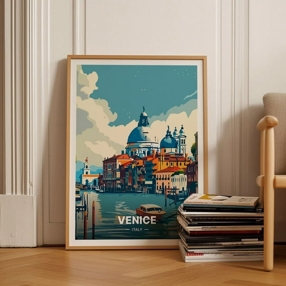 Venice Italy Travel Poster, St. Mark'S Square Wall Art, Home Decor, Art Lover Gift, Italy Destination Print Wall Art, Modern Wall Decor, 8x12 UNFRAMED