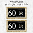 thumbnail image 3 of Big Dot of Happiness Adult 60th Birthday - Gold - Birthday Party Game Scratch Off Cards - 22 Count, 3 of 6