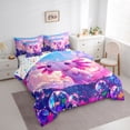 thumbnail image 3 of Homewish Ocean Animal Axolotl 7-Piece Twin Bedding Sets,Cartoon Rainbow Balloon Bedding Comforter Set,Pink Purple Sheet Sets For Girls Boys,Luxury Bedroom Decor Reversible, 3 of 8
