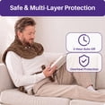 thumbnail image 5 of KEKOY Extra Large Heating Pad for Back and Shoulder Relief, FSA/HSA Electric Heat Pad with 4 Heat Settings, Auto Shut-off & Machine Washable, 24"x37", Gifts, Dark Brown, 5 of 12