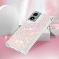 thumbnail image 4 of Case for Motorola Moto G Stylus 5G 2024 Case Glitter Cute Luxury Love Liquid Quicksand Clear Soft TPU Girls Women Stylish Bumper Shockproof Protective Cover for Moto G Stylus 5G 2024 Pink YB, 4 of 13