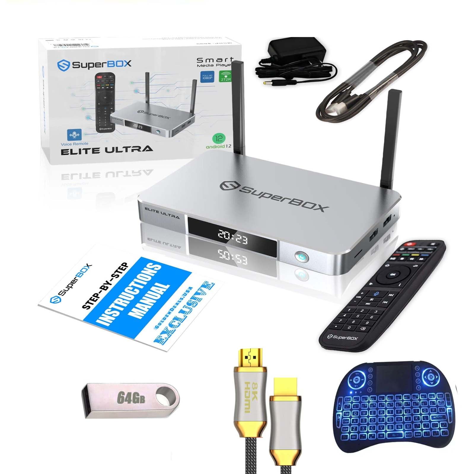 SuperBox Elite Ultra 4g ram 128g Storage  With NEWLY UPDATED Voice Command Remote