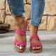 thumbnail image 5 of Karight Womens Wide Width Flat Sole Sandals with Elastic Straps for Comfortable Fit Roman Style Beach Wear, 5 of 9
