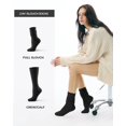thumbnail image 3 of Miaocao Women's Slouch Crew Socks Scrunch Knit Cotton Calf Tube Socks 3 Pairs, 3 of 6