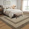 thumbnail image 2 of Garvee 10'x13' Printed Braided Rugs Farmhouse Bordered Carpet, Machine Washable Indoor Area Rug Non-Slip Low Pile Rugs for Living Room Bedroom Home Decor, Natural, 2 of 9
