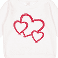 thumbnail image 3 of Inktastic Three Red Hearts Toddler Sweatshirt, 3 of 4