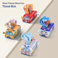 thumbnail image 7 of Ludolm Baby Easter Basket Stuffers Tissue Box Toy, Baby Montessori Sensory Toys with Crinkle Paper Colorful Soft Scarf for 0-3-6-9-12 Months Infants Newborns Easter Gift(School Bus), 7 of 7
