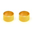 thumbnail image 1 of bedienty Knitting Rings Finger for Protection Thimble Adjustable Sewing Loop Specially-designed Crochet Tools for Home Yarn Crafts Thicken Gold Ring 2Set, 1 of 6