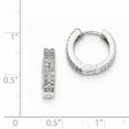 thumbnail image 2 of 14k Blanc Gold Diamant Articulé Boucles d'Oreilles Rondes XE2939AA, 2 of 2