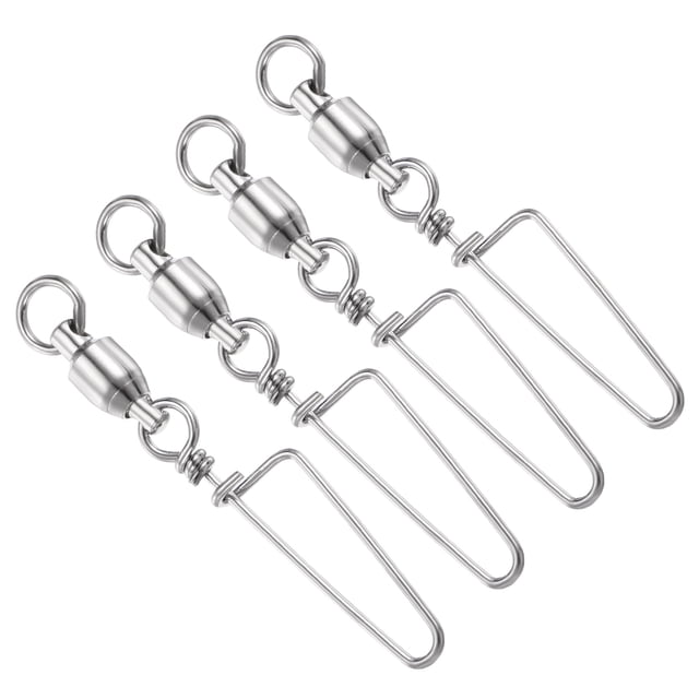 Uxcell Conectores Giratorios para Pesca de Acero Inoxidable de 145LBS, Paquete de 20