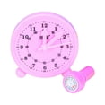 thumbnail image 3 of Reloj educativo para niños, juego de sellos de reloj, divertido aprendizaje del tiempo rosa, 3 of 9