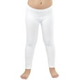 thumbnail image 2 of ToBeInStyle Girls' Nylon-Spandex Blend Full Length Leggings - White - S/M, 2 of 4