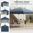 thumbnail image 6 of HighSound 10' x 10' Pop Up Canopy Tent with 3 Sidewalls, Leg Weight Bags and Carry Bag, Height Adjustable, Instant Party Tent Event Shelter Gazebo for Garden, Patio, Navy Blue, 6 of 6