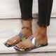 thumbnail image 1 of Zapatillas con punta abierta y plana para mujer, sandalias cómodas, informales, cómodas, para playa Wmkox8yii  hj789, 1 of 9