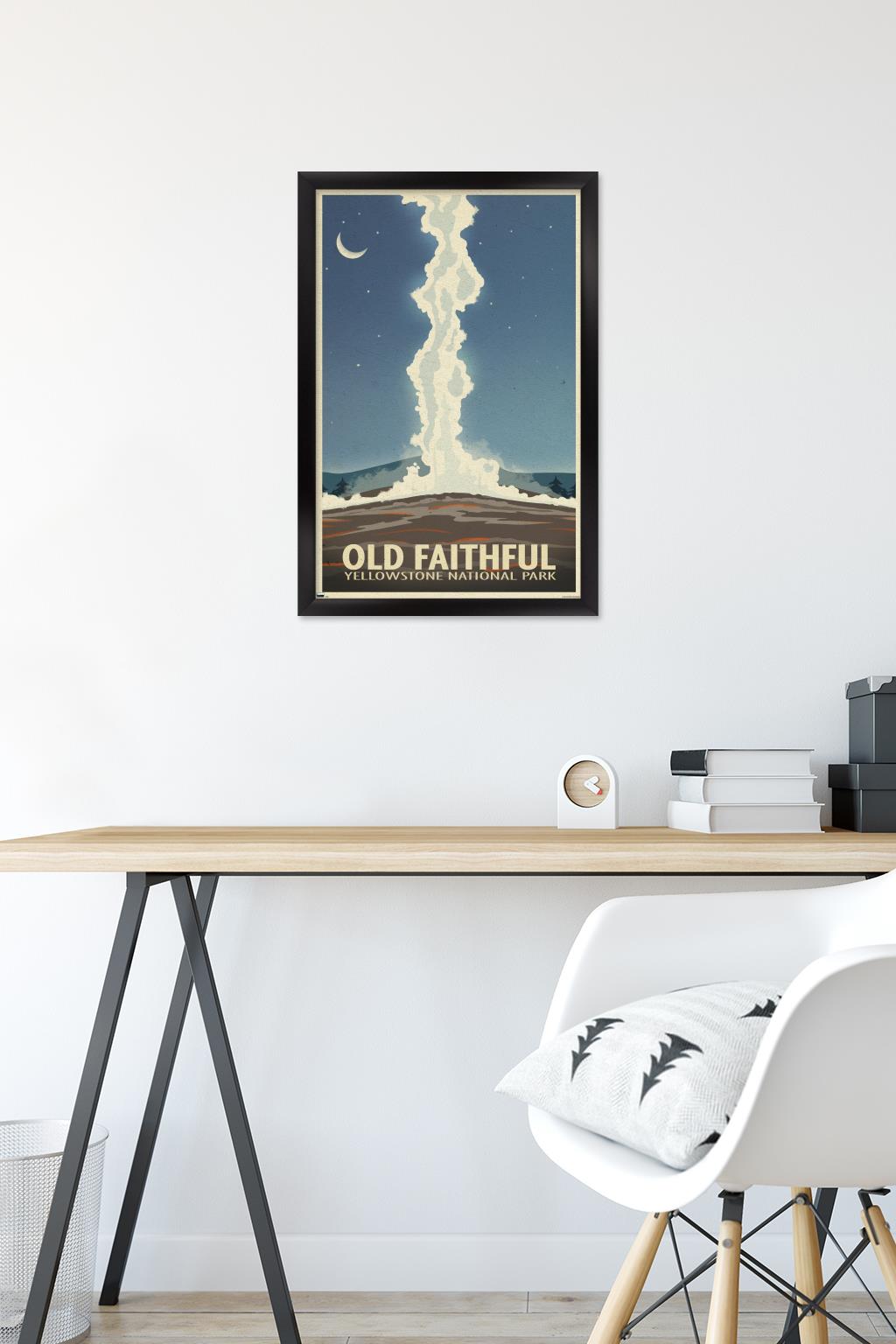 Old Red Truck - Old Faithful Wall Poster, 14.725" x 22.375" Framed
