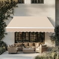 thumbnail image 4 of YYAo Patio Awning,Patio Door Window,98.4"D x 117"W x 59"H Retractable Awning Khaki, 4 of 11