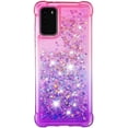 thumbnail image 2 of Case for Galaxy A26 5G,Flowing Bling Liquid Gradient Sparkle Moving Glitter Quicksand Waterfall Anti-Fall Girls Women Protect Phone Case for Samsung Galaxy A26 5G (Pink/Purple), 2 of 14