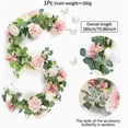 thumbnail image 2 of Flower Garland 6ft Eucalyptus Garland Vines with Flowers for Wedding Reception Table Mantle Spring Room Decor Artificial Greenery, 2 of 4