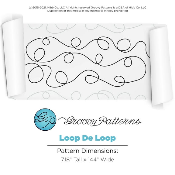 Groovy Patterns Longarm Quilting Pantograph - Loop de Loop Design